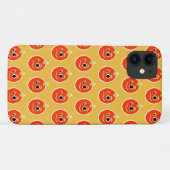 Coques Case-Mate iPhone Visage de monstre orange mignon pixelisé  (Dos (Horizontal))