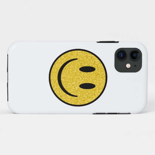Coques Case-Mate iPhone Visage de sourire parties scintillant (Dos (Horizontal))