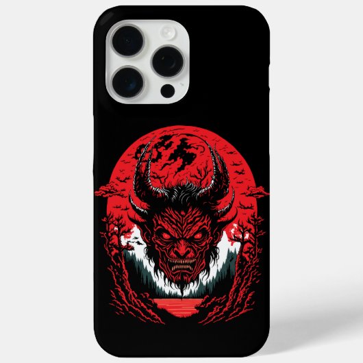 Coques Case-Mate iPhone Visage diabolique Satan | Design graphique de la t (Verso)