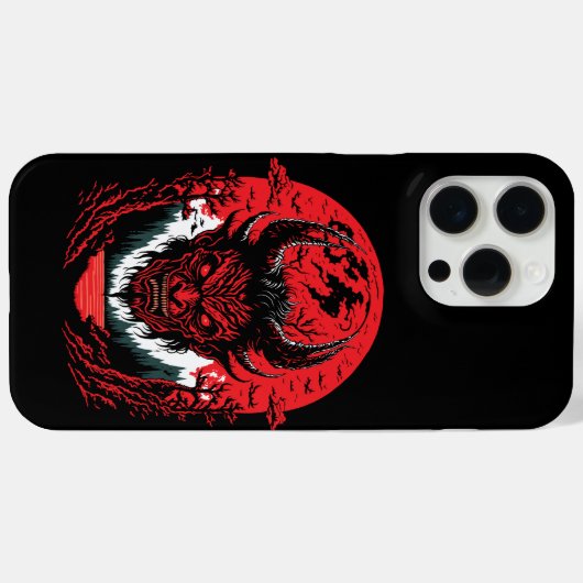 Coques Case-Mate iPhone Visage diabolique Satan | Design graphique de la t (Verso (horizontal))