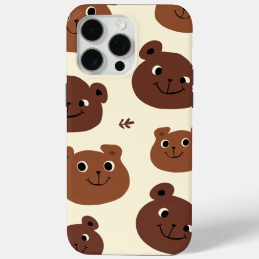 Coques Case-Mate iPhone Visage drôle d'ours (Verso)
