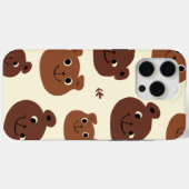 Coques Case-Mate iPhone Visage drôle d'ours (Verso (horizontal))