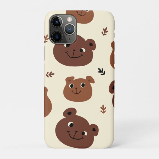 Coques Case-Mate iPhone Visage drôle d'ours (Dos)