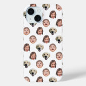 Coques Case-Mate iPhone Visage Familial Personnalisé 3 Photos Blanc (Verso)