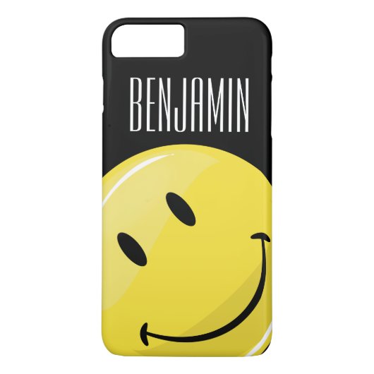 Coques Case-Mate iPhone Visage heureux jaune classique (Dos)