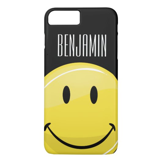 Coques Case-Mate iPhone Visage heureux jaune classique (Dos)