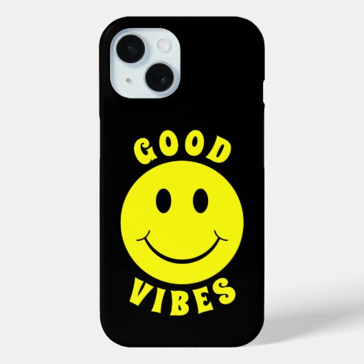 Coques Case-Mate iPhone Visage Jaune Heureux Bonne Vibration (Verso)