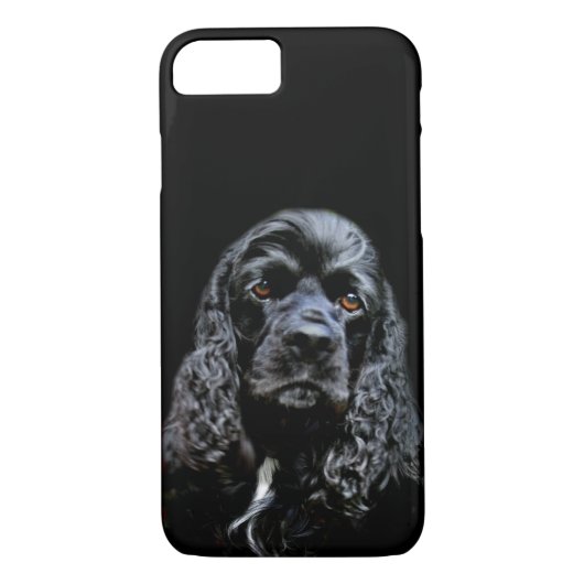 Coques Case-Mate iPhone Visage noir de cocker (Dos)