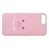 Coques Case-Mate iPhone Visage porcin rose (Dos (Horizontal))