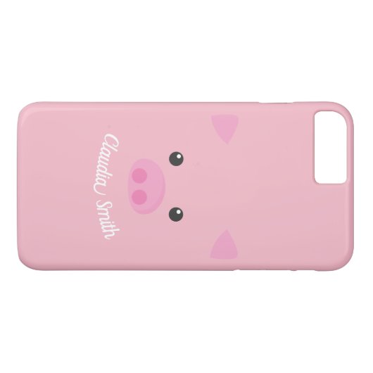 Coques Case-Mate iPhone Visage porcin rose (Dos (Horizontal))