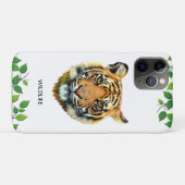 Coques Case-Mate iPhone Visage sauvage de tigre sur blanc (Dos (Horizontal))