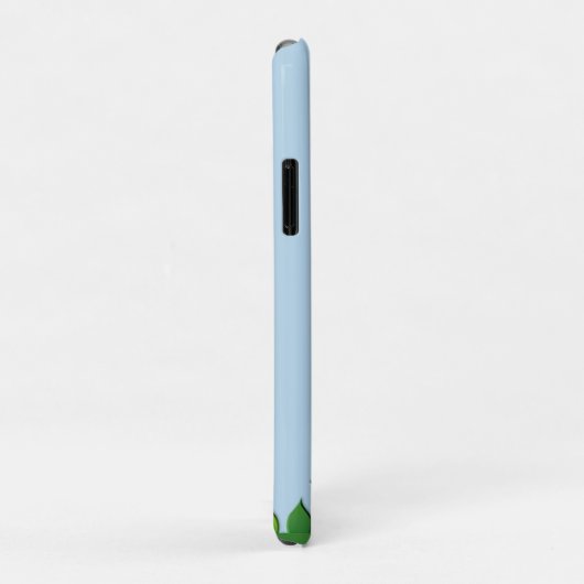 Coques Case-Mate iPhone Visage sauvage de tigre sur bleu clair (Dos/Droite)