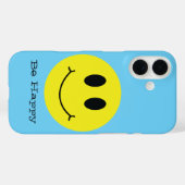 Coques Case-Mate iPhone Visage Souriant Classique Soyez Heureux (Verso (horizontal))