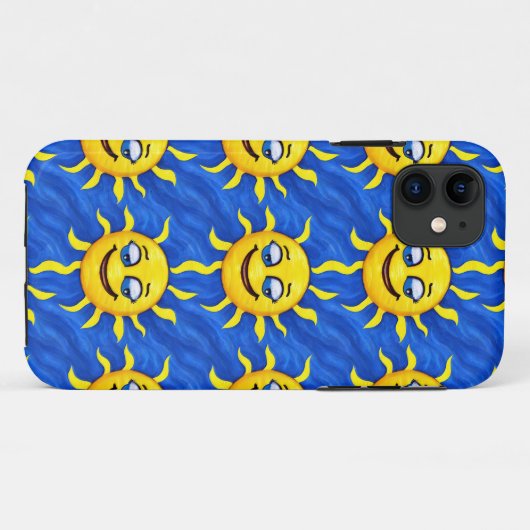 Coques Case-Mate iPhone Visage souriant Soleil ensoleillé (Dos (Horizontal))