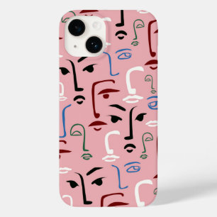 Coque Pour iPhone 14 Visages monochromes