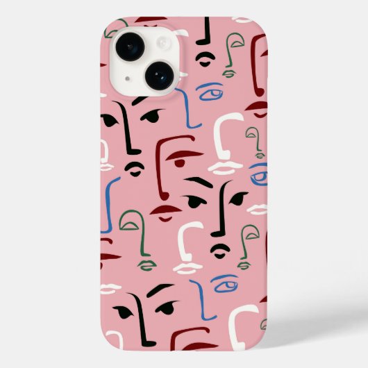 Coques Case-Mate iPhone Visages monochromes (Verso)
