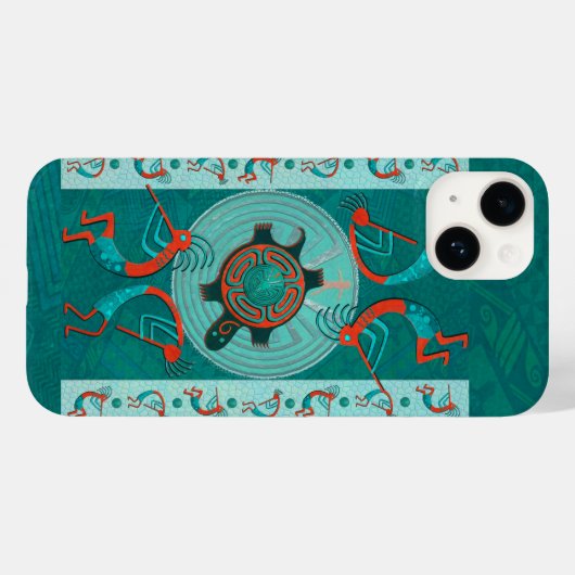 Coques Case-Mate iPhone Visitors Native Folk Art (Verso (horizontal))
