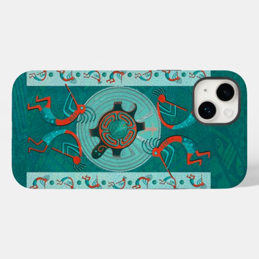 Coques Case-Mate iPhone Visitors Native Folk Art (Verso (horizontal))