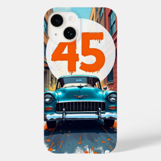 Coque Pour iPhone 14 Vitesse de 45 : Une fête rétro en mouvement