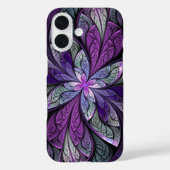 Coques Case-Mate iPhone Vitrail Abstrait violet (Verso)