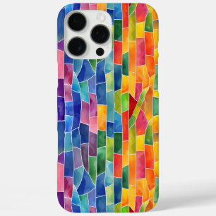 Coques iPhone 16 Pro Max Vitrail arc-en-ciel aquarelle