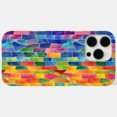 Coques Case-Mate iPhone Vitrail arc-en-ciel aquarelle (Verso (horizontal))