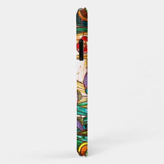 Coques Case-Mate iPhone Vitrail Art nouveau fleuri (Dos/Droite)