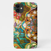 Coques Case-Mate iPhone Vitrail Art nouveau fleuri (Dos)