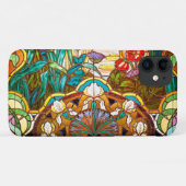 Coques Case-Mate iPhone Vitrail Art nouveau fleuri (Dos (Horizontal))