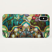 Coques Case-Mate iPhone Vitrail Art nouveau floral (Dos (Horizontal))