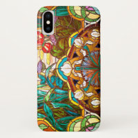 Vitrail Art nouveau look élégant floral