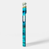 Coques Case-Mate iPhone Vitrail victorien look floral bleu rose (Verso / Droite)