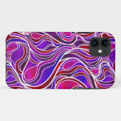 Coques Case-Mate iPhone Vitrail violet Abstrait (Dos (Horizontal))