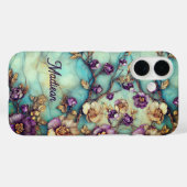 Coques Case-Mate iPhone Vitraux floraux  (Verso (horizontal))