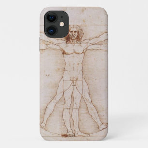 Coque iPhone 11 Vitruvian Man en détail par Leonardo da Vinci