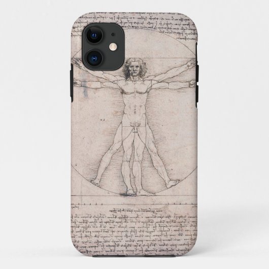 Coques Case-Mate iPhone Vitruvien, Léonard de Vinci (Dos)