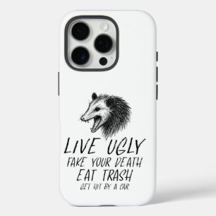 Coques iPhone 16 Pro Vivez Vilain Fake Votre Mort Manger Trash Drôle Op