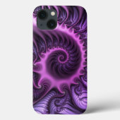 Coques Case-Mate iPhone Vivid Cool Abstrait rose violet Fractal Art Spiral (Verso)