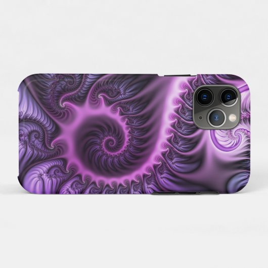Coques Case-Mate iPhone Vivid Cool Abstrait rose violet Fractal Art Spiral (Dos (Horizontal))