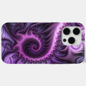 Coques Case-Mate iPhone Vivid Cool Abstrait rose violet Fractal Art Spiral (Verso (horizontal))