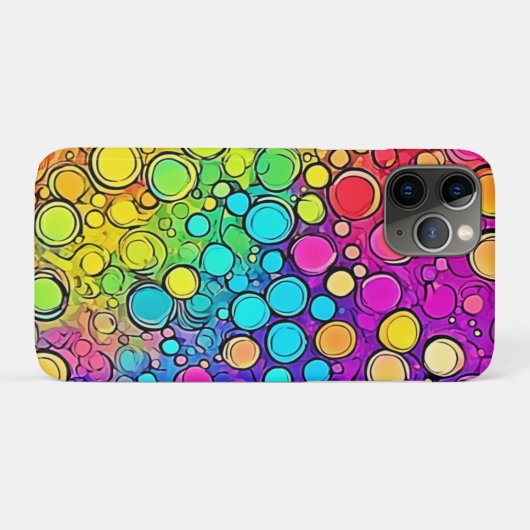 Coques Case-Mate iPhone Vivid Rainbow Bubble Abstraction (Dos (Horizontal))