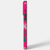 Coques Case-Mate iPhone Vivid Vivid Bébé rose floral violet ombrage Monogr (Verso / Gauche)