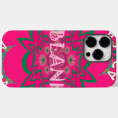 Coques Case-Mate iPhone Vivid Vivid Bébé rose floral violet ombrage Monogr (Verso (horizontal))