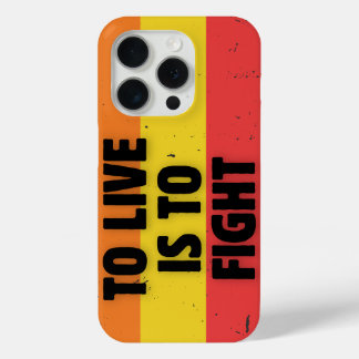 Coque iPhone 15 Pro Vivre, c'est combattre - Retro Stripes Inspiration