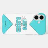Coques Case-Mate iPhone Vivre ma vie bienheureuse Aqua Blue (Verso (horizontal))