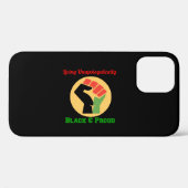 Coques Case-Mate iPhone Vivre sans apologisme Noir et fier (Verso (horizontal))