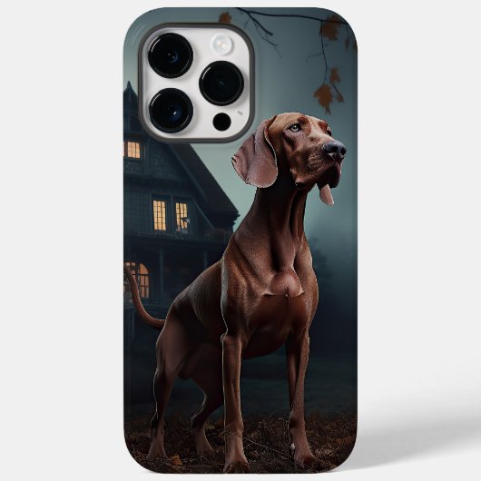 Coques Case-Mate iPhone Vizsla Halloween effrayant (Verso)