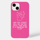 Coques Case-Mate iPhone Voici le dessin d'un chat (Verso)
