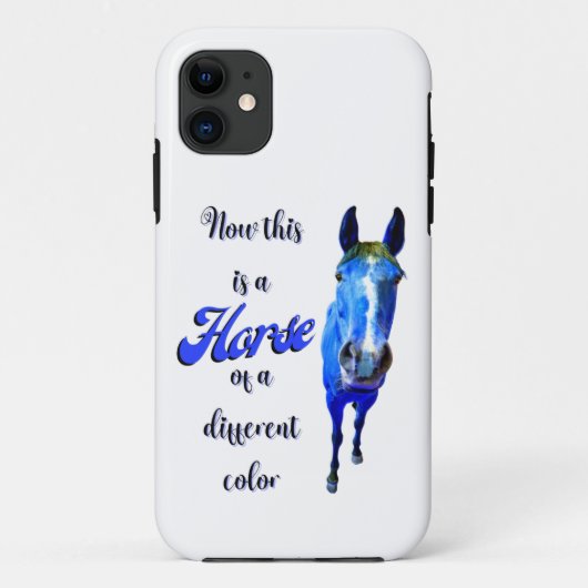 Coques Case-Mate iPhone Voici un cheval d'une couleur différente en bleu (Dos)