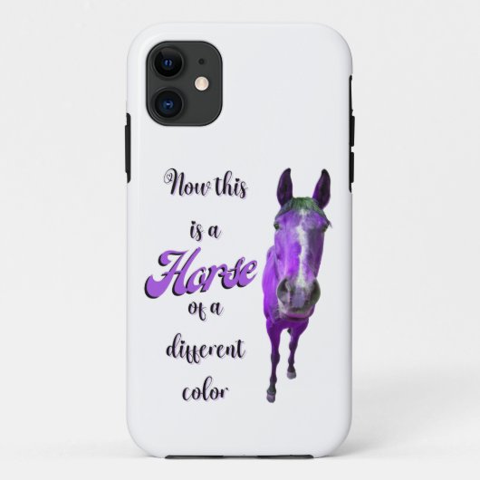 Coques Case-Mate iPhone Voici Un Cheval D'Une Couleur Différente, Violet (Dos)